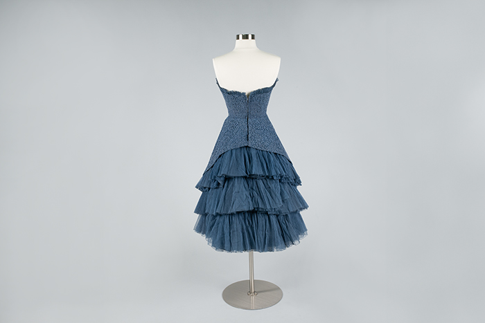 Image of Blue cocktail or dancing dress, designed by Jean Dessès, ca. 1965